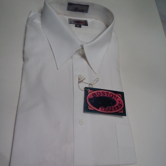 BOSTON TRADER'S MENS WHITE LONG SLEEVES DRESS SHIRT - Picture 8 of 12
